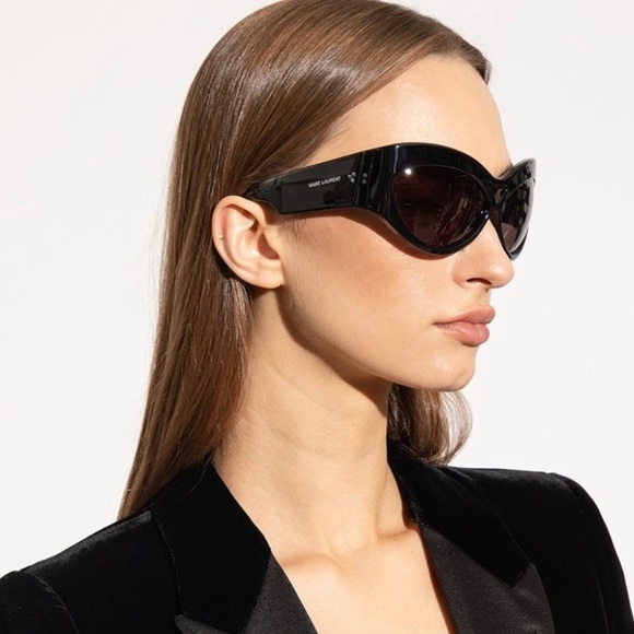 NEW SAINT LAURENT SL73 001 BLACK OVERSIZED UNISEX SL 73 001 SUNGLASSES - Picture 6 of 12